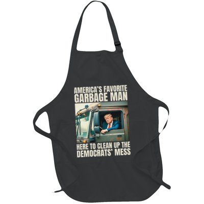 Trump AmericaS Favorite Garbage Man Trump In Trash Truck Full-Length Apron With Pockets
