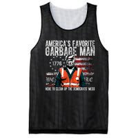 Trump AmericaS Favorite Garbage Man Trump In Trash Truck Mesh Reversible Basketball Jersey Tank