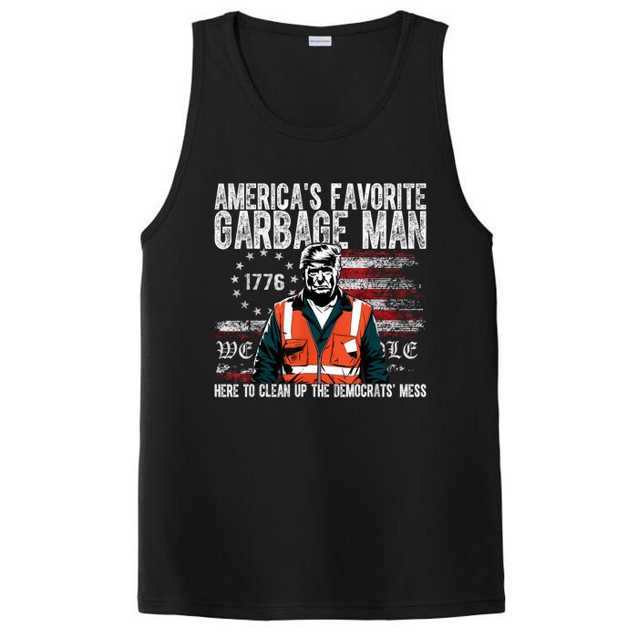 Trump AmericaS Favorite Garbage Man Trump In Trash Truck PosiCharge Competitor Tank