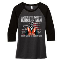 Trump AmericaS Favorite Garbage Man Trump In Trash Truck Women's Tri-Blend 3/4-Sleeve Raglan Shirt