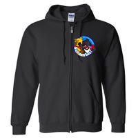 Taiwan Air Force Badge Blue Full Zip Hoodie