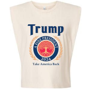 Trump A Fine President 2024 Take America Back Garment-Dyed Women's Muscle Tee