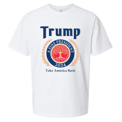 Trump A Fine President 2024 Take America Back Sueded Cloud Jersey T-Shirt