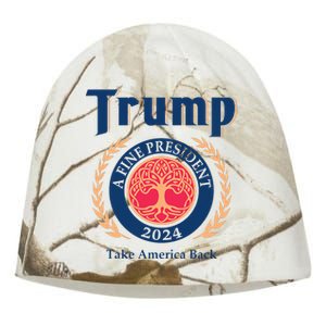 Trump A Fine President 2024 Take America Back Kati - Camo Knit Beanie