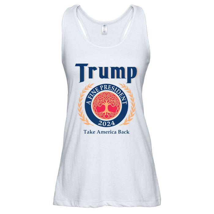 Trump A Fine President 2024 Take America Back Ladies Essential Flowy Tank