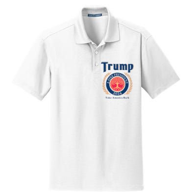 Trump A Fine President 2024 Take America Back Dry Zone Grid Polo