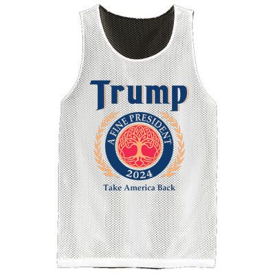 Trump A Fine President 2024 Take America Back Mesh Reversible Basketball Jersey Tank