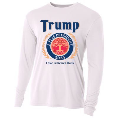 Trump A Fine President 2024 Take America Back Cooling Performance Long Sleeve Crew