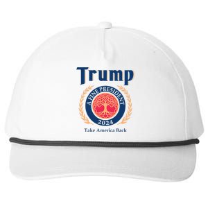 Trump A Fine President 2024 Take America Back Snapback Five-Panel Rope Hat