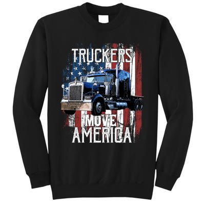 Trucker American Flag Truck Driver Gift Sweatshirt