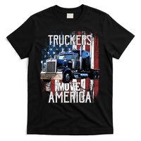 Trucker American Flag Truck Driver Gift T-Shirt