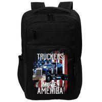 Trucker American Flag Truck Driver Gift Impact Tech Backpack