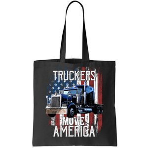 Trucker American Flag Truck Driver Gift Tote Bag