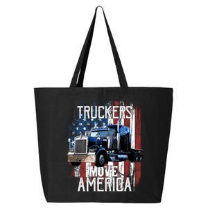 Trucker American Flag Truck Driver Gift 25L Jumbo Tote