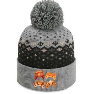 Thanksgiving Autumn Fall Video Game Controllers The Baniff Cuffed Pom Beanie