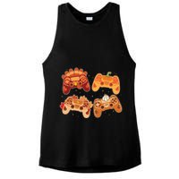 Thanksgiving Autumn Fall Video Game Controllers Ladies PosiCharge Tri-Blend Wicking Tank