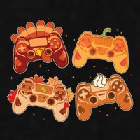Thanksgiving Autumn Fall Video Game Controllers Ladies PosiCharge Tri-Blend Wicking Tank