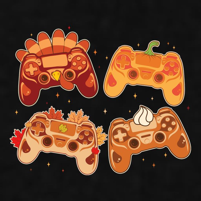 Thanksgiving Autumn Fall Video Game Controllers Ladies PosiCharge Tri-Blend Wicking Tank