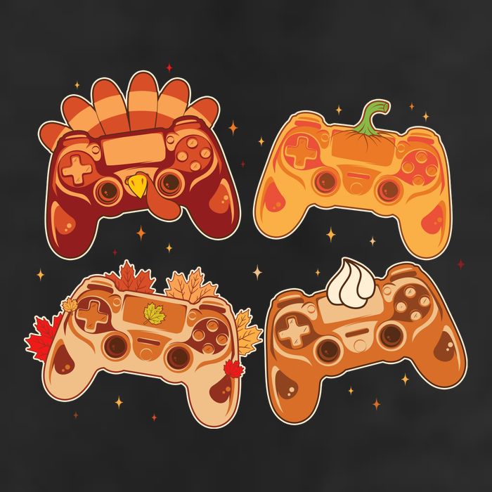 Thanksgiving Autumn Fall Video Game Controllers Cool Comfort Performance Bucket Hat