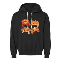 Thanksgiving Autumn Fall Video Game Controllers Garment-Dyed Fleece Hoodie