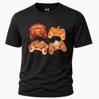 Thanksgiving Autumn Fall Video Game Controllers Cooling Performance Crew T-Shirt
