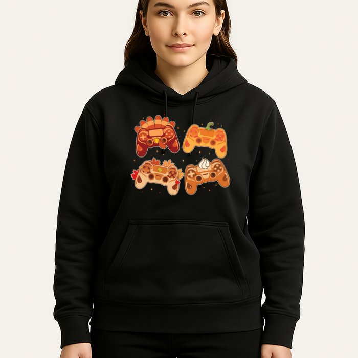 Thanksgiving Autumn Fall Video Game Controllers Hoodie
