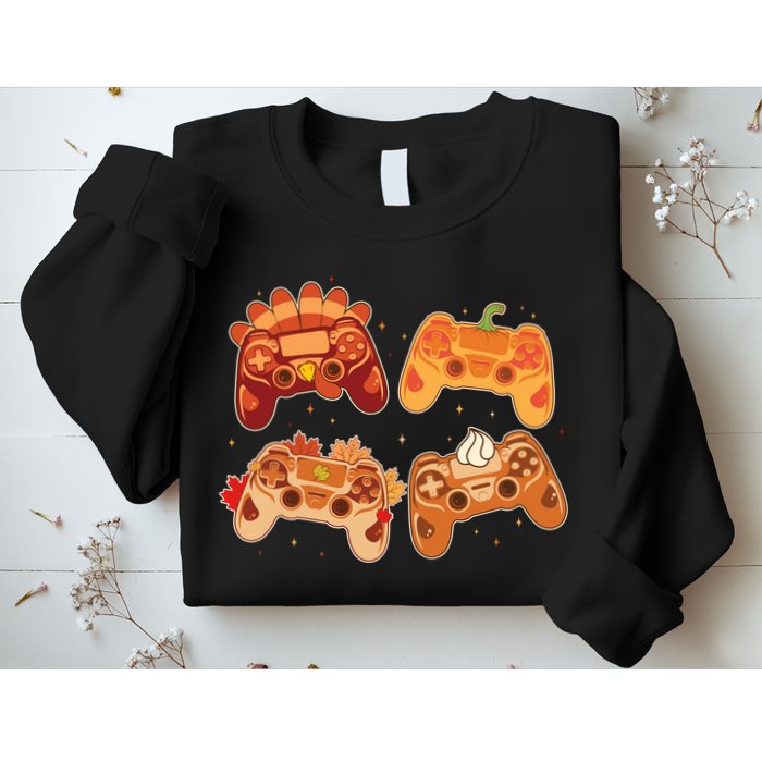 Thanksgiving Autumn Fall Video Game Controllers Sweatshirt