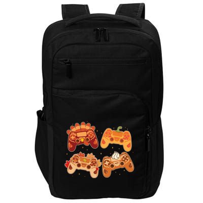 Thanksgiving Autumn Fall Video Game Controllers Impact Tech Backpack