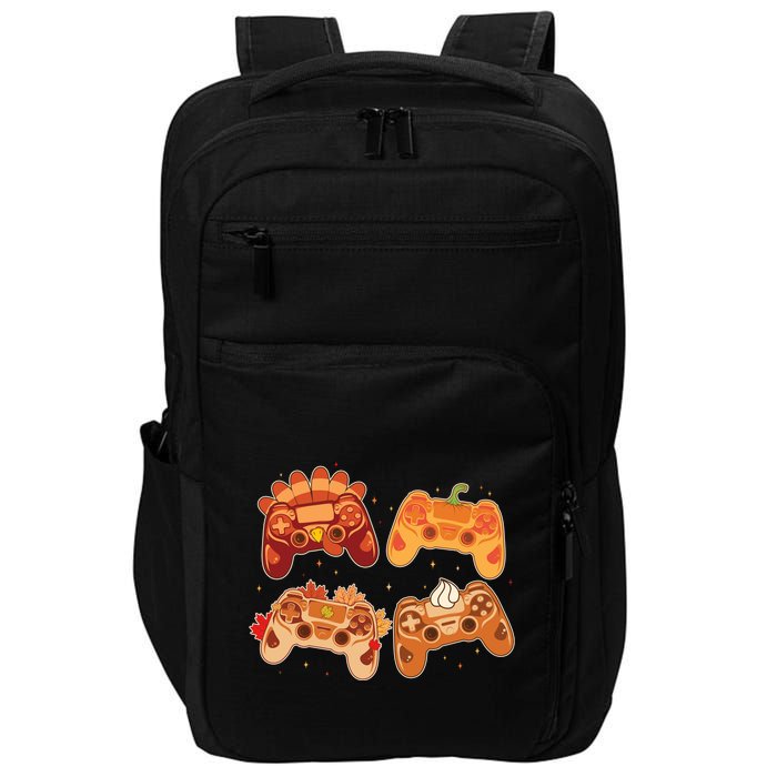 Thanksgiving Autumn Fall Video Game Controllers Impact Tech Backpack