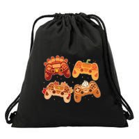 Thanksgiving Autumn Fall Video Game Controllers Drawstring Bag