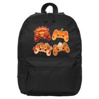 Thanksgiving Autumn Fall Video Game Controllers 16 in Basic Backpack