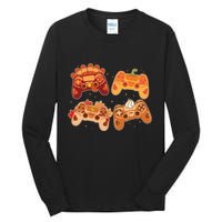 Thanksgiving Autumn Fall Video Game Controllers Tall Long Sleeve T-Shirt