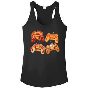 Thanksgiving Autumn Fall Video Game Controllers Ladies PosiCharge Competitor Racerback Tank