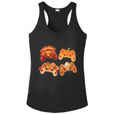 Thanksgiving Autumn Fall Video Game Controllers Ladies PosiCharge Competitor Racerback Tank