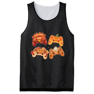 Thanksgiving Autumn Fall Video Game Controllers Mesh Reversible Basketball Jersey Tank