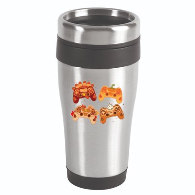 Thanksgiving Autumn Fall Video Game Controllers 16oz Travel Tumbler