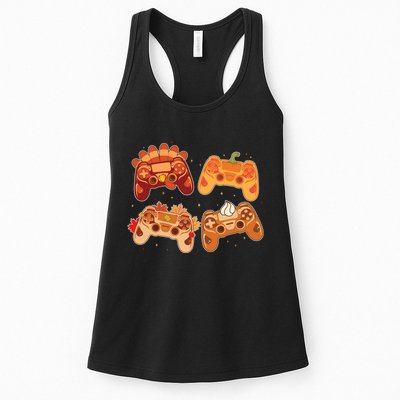 Thanksgiving Autumn Fall Video Game Controllers Womens Tank Top