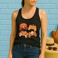 Thanksgiving Autumn Fall Video Game Controllers Womens Tank Top
