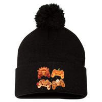 Thanksgiving Autumn Fall Video Game Controllers Pom Pom 12in Knit Beanie