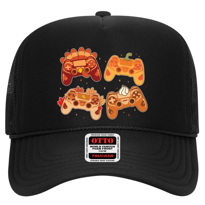 Thanksgiving Autumn Fall Video Game Controllers Trucker Hat