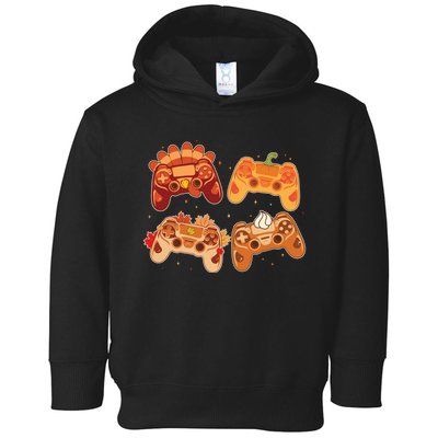 Thanksgiving Autumn Fall Video Game Controllers Toddler Hoodie