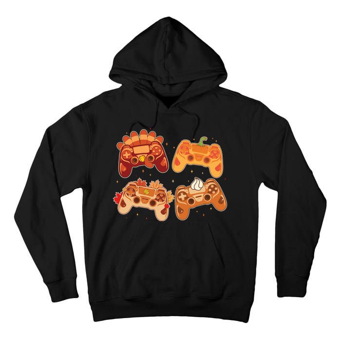 Thanksgiving Autumn Fall Video Game Controllers Tall Hoodie