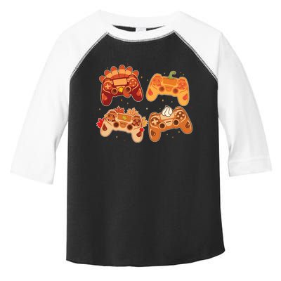 Thanksgiving Autumn Fall Video Game Controllers Toddler Fine Jersey T-Shirt