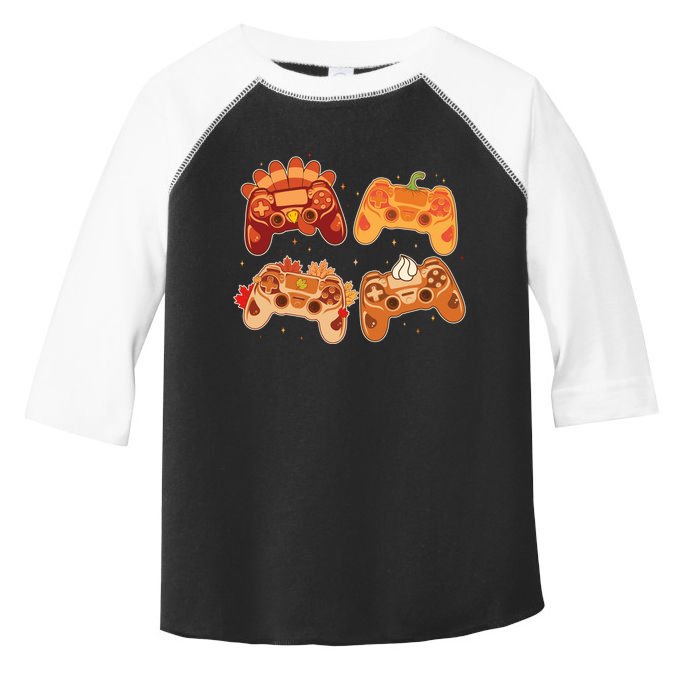 Thanksgiving Autumn Fall Video Game Controllers Toddler Fine Jersey T-Shirt