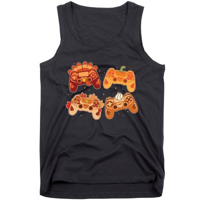 Thanksgiving Autumn Fall Video Game Controllers Tank Top