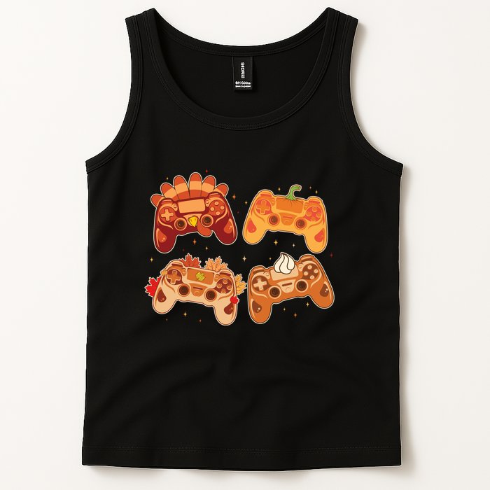 Thanksgiving Autumn Fall Video Game Controllers Tank Top