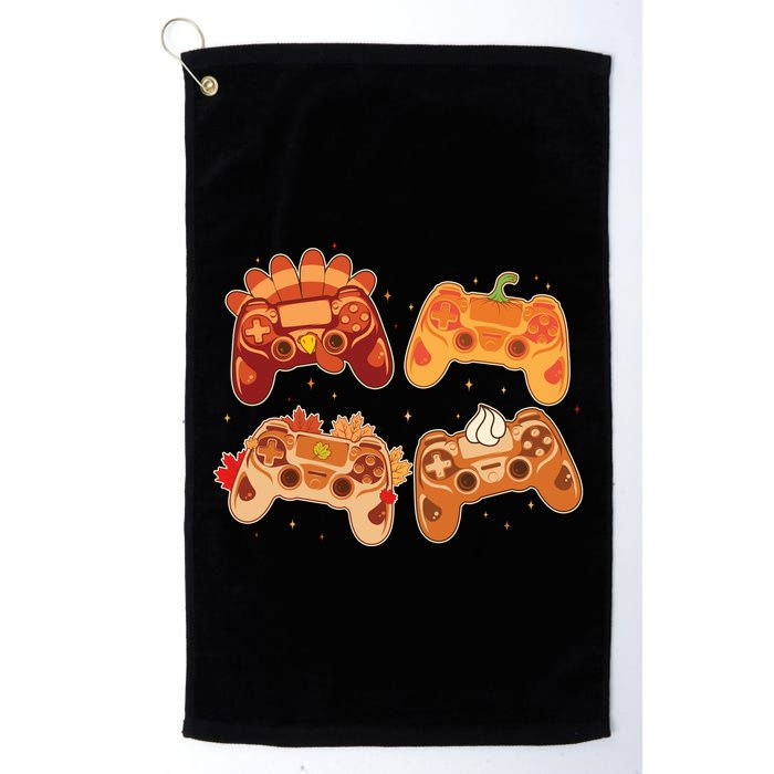 Thanksgiving Autumn Fall Video Game Controllers Golf Towel