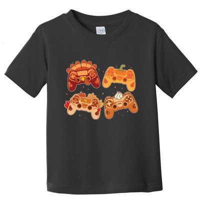 Thanksgiving Autumn Fall Video Game Controllers Toddler T-Shirt