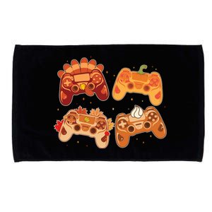 Thanksgiving Autumn Fall Video Game Controllers Microfiber Hand Towel