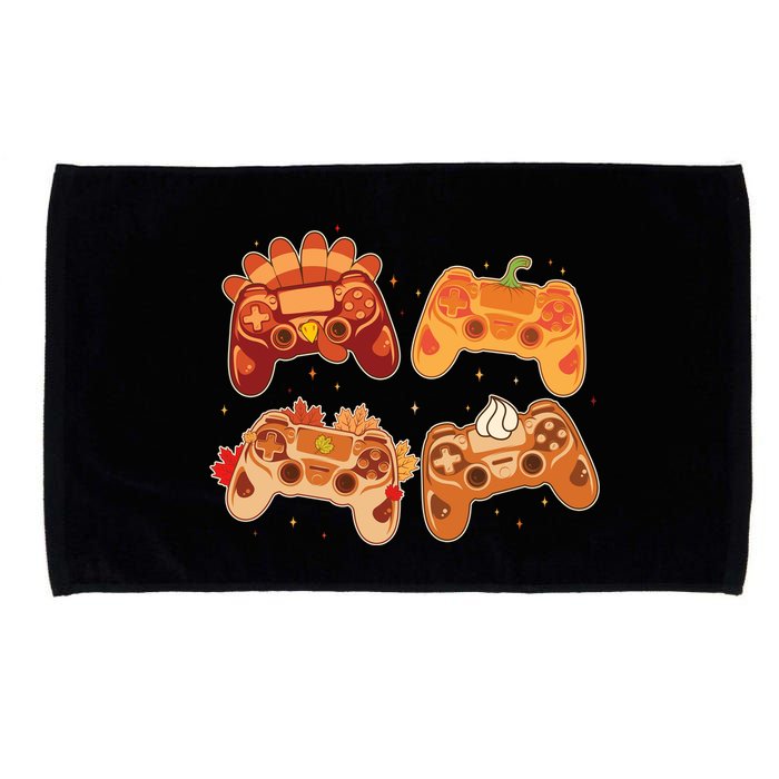 Thanksgiving Autumn Fall Video Game Controllers Microfiber Hand Towel